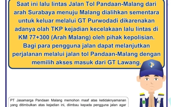 Thumbnail Berita - Olah TKP Kecelakaan Maut Tol Pandaan-Malang, Arus Lalu Lintas Dialihkan ke Purwodadi