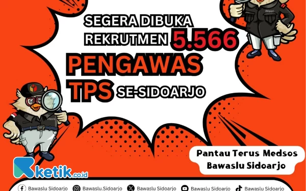 Thumbnail Bawaslu Sidoarjo Rekrut 5.566 Petugas Pengawas TPS, Honornya Rp 1 Juta Per Orang