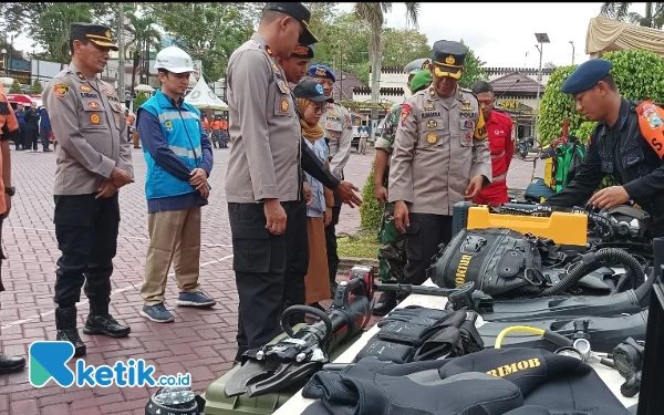 Siaga Bencana, Polres Malang Bersama Sejumlah Instansi Siapkan Personel dan Peralatan