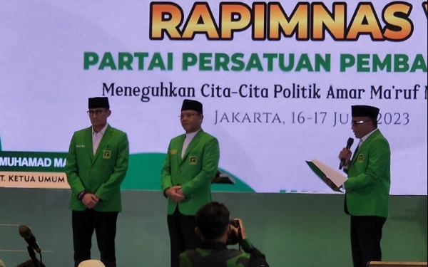 Thumbnail Rapimnas VI PPP Rekomendasikan Sandiaga Uno Dampingi Ganjar Pranowo