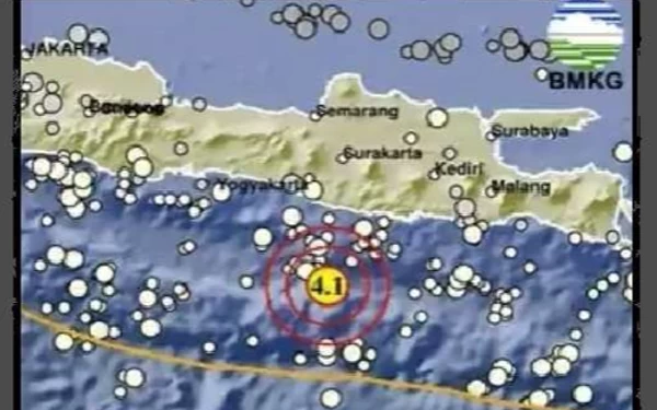 Thumbnail Berita - Gempa M 4,1 Guncang Pacitan Senin Pagi Ini