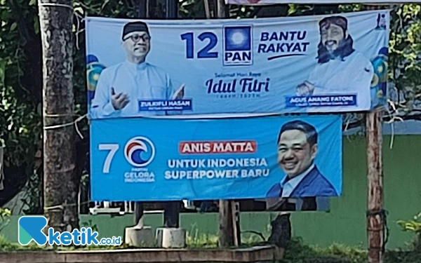 Belum Masa Kampanye, Baliho Parpol Bertebaran di Pacitan