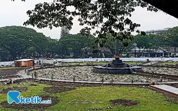 Revitalisasi Alun-Alun Tugu Kota Malang Alami Kemajuan, Lampaui Target