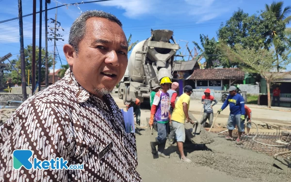 Thumbnail Proyek Rehabilitasi Saluran Drainase Jembatan Gerdon Pacitan Mulai Dicor