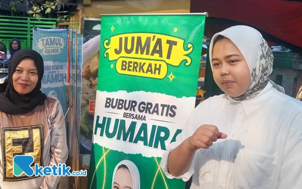 Thumbnail Berita - Bubur Ayam Gratis Humaira Laris Diserbu Warga