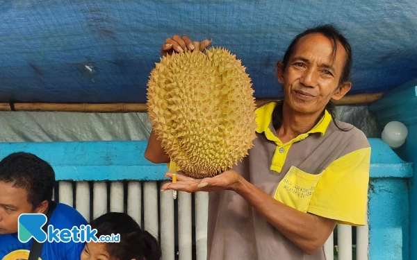 Thumbnail Tergoda Durian Montong? Pedagang di Pacitan Jual Rp80 Ribu Per Kilogram