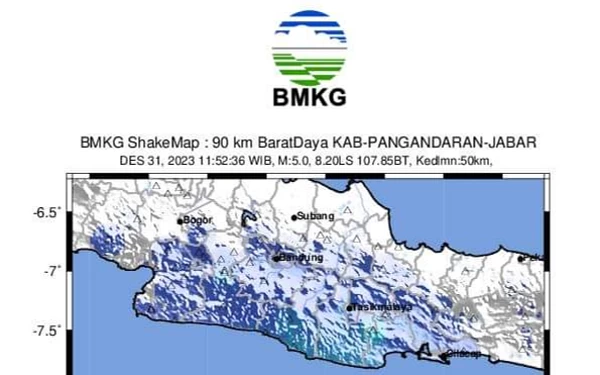 Thumbnail Gempa Bumi di Selatan Jabar, Terasa Hingga Garut dan Cianjur