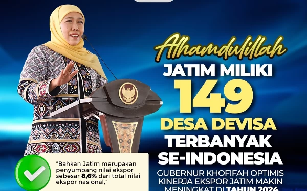 Gubernur Khofifah: 149 Desa Devisa Jatim Terbukti Sukses Dongkrak Kinerja Ekspor Nasional