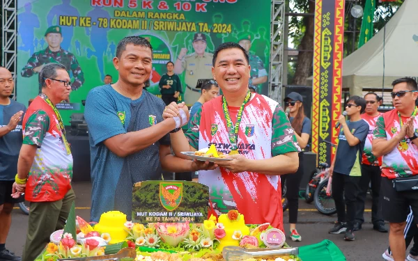 Hadiri Sriwijaya Run 2024 dalam Rangka HUT Kodam, Ini Harapan Wakapolda Lampung