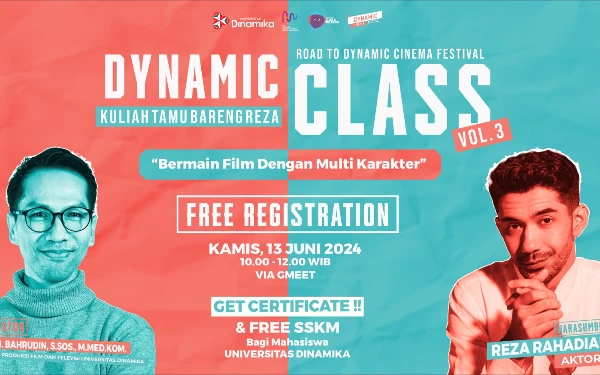 Thumbnail Reza Rahadian Bangkitkan Talenta Aktor Jatim di ‘Dynamic Class’ PFTV Universitas Dinamika