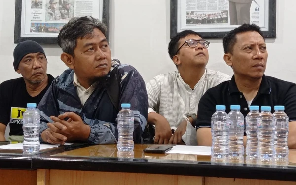 Foto Fahrizal Arnas dan Wawan dari ngopibareng.id dan Bhirawa mengikuti TM dan drawing. (Foto: Memorandum for Ketik.co.id)