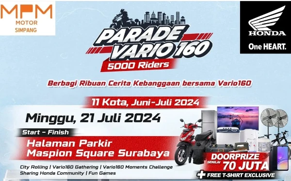 Foto Acara Parade Bersama 5000 Motor Honda Vario 160 yang berlokasi di Maspion Square Surabaya (21/7/2024) (Foto: MPM Honda)