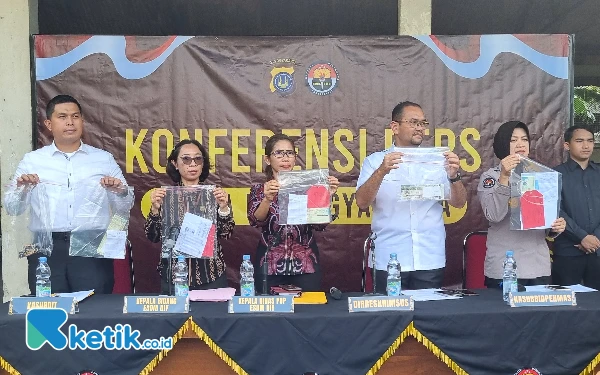 Foto Konferensi Pers penindakan tambang ilegal di Gedangsari, Gunungkidul.  (Foto: Fajar Rianto/Ketik.co.id)