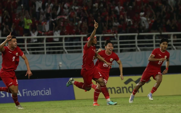 Foto Pemain Timnas Indonesia U-19 siap hadapinThailand di final Piala AFF U-19 2024, Senin (29/7/2024). (Foto: Khaesar/Ketik.co.id)