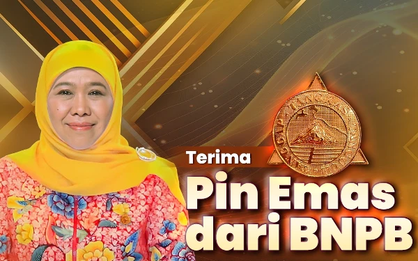 Thumbnail Berita - Khofifah Terima Pin Emas BNPB, Jadi Tokoh Perempuan Inspiratif Peduli Sosial Kemanusiaan dan Kebencanaan