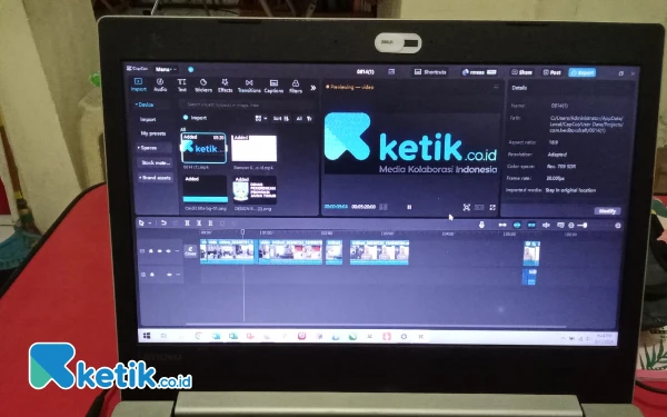 Foto Proses video editing salah satu program event di ketik.co.id (foto: Suyono)