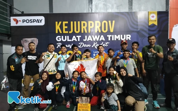 Raih 4 Emas, Gulat Kota Batu Berjaya di Kejurprov Jatim