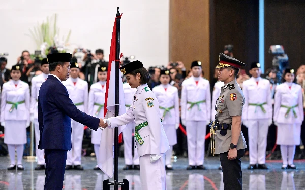 Thumbnail Ini Formasi Lengkap Paskibraka untuk Pengibaran dan Penurunan Bendera Merah Putih di IKN