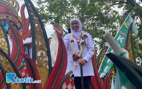 Foto Calon Gubernur Jawa Timur Khofifah Indar Parawansa. (Foto: Shinta Miranda/Ketik.co.id)