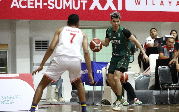 Thumbnail Berita - PON 2024: Tim Basket Putra Jatim Menang Tipis Atas Jateng 76-74