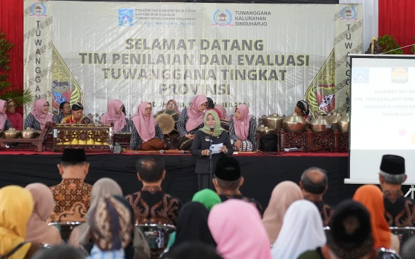 Foto Bupati Sleman Kustini saat memberikan sambutan. (Foto: Humas Pemkab Sleman/Ketik.co.id)