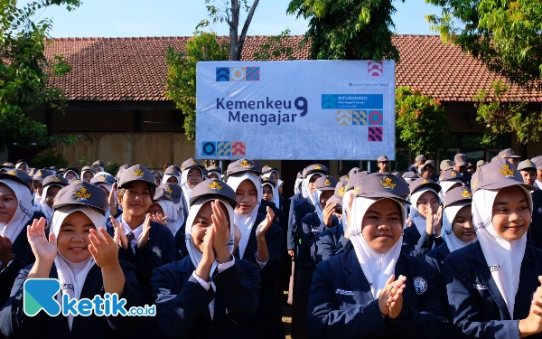 Foto Semarak siswa SMAN 1 Besuki mengikuti Kemenkeu Mengajar 9. (Foto: Dok. Ketik.co.id)