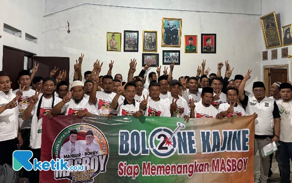 Foto Bolone Kajine Kecamatan Bantarbolang Deklarasi siap menangkan Masboy (Foto: Slamet/ketik.co.id)