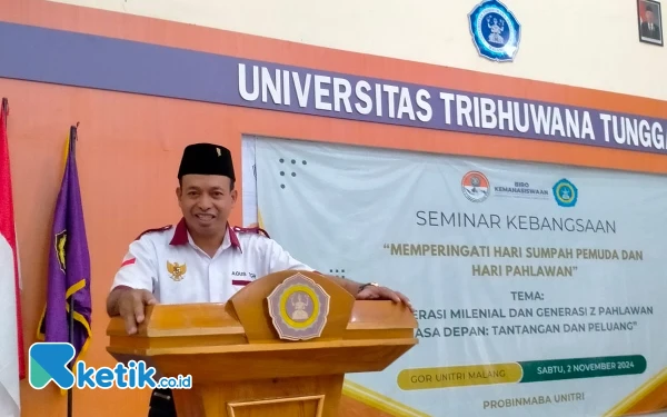 Foto Kepala Pusat Studi Wawasan Kebangsaan Unitri Malang, Agustinus Ghunu. (Foto: Sholeh/Ketik.co.id)