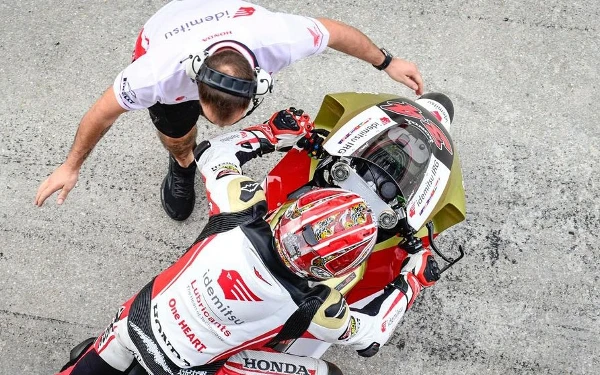 Foto Mario Aji saat tampil di GP Malaysia di sirkuit Sepang, 3 November 2024. (Foto: Honda Team Asia)