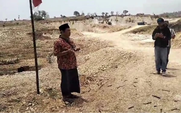 Foto Upacara dilakukan di kawasan penambangan galian C . (Foto: IST)