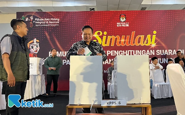 Thumbnail Berita - Simulasi Pemungutan Suara, KPU Kota Malang: Logistik Pilkada 2024 Aman