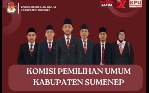 Foto Jajaran Komisioner KPU Sumenep ( foto : flayer KPU Sumenep for KETIK.co.id )