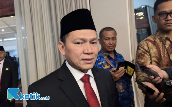 Foto Pj Gubernur Sumatera Selatan, Elen Setiadi menilai, Kota Palembang adalah cerminan provinsi Sumatera Selatan. (Foto: Wisnu Akbar Prabowo/Ketik.co.id)