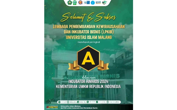 Foto Selamat kepada Unisma yang telah mendapat peringkat A di Inkubator Award 2024. (Foto: Unisma)