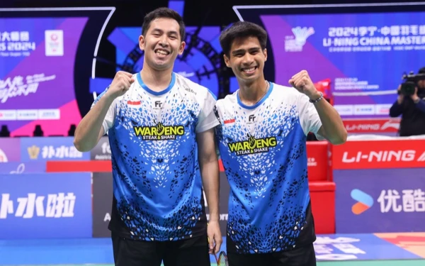 Foto Sabar/Karyaman yang performanya makin moncer, hingga menembus semifinal BWF World Tour Finals 2024. (Foto: PBSI)