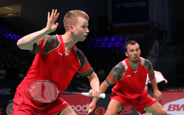 Foto Ganda Putra Senior Denmark Kim Astrup/Anders Skaarup Rasmussen. (Foto: BWF)