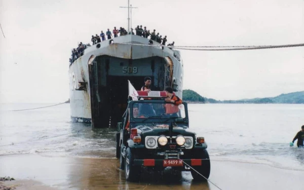 Foto Relawan PMI Kabupaten Malang tiba di Aceh, enam hari pasca bencana tsunami. (Foto: PMI Kabupaten Malang)