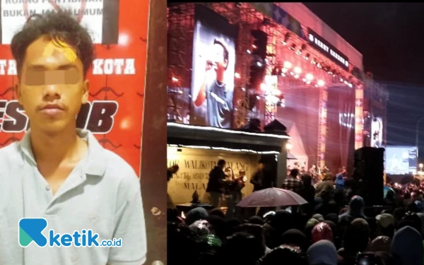 Thumbnail Berita - Ketahuan mencopet saat Konser Denny Caknan di Kota Malang, Warga Surabaya Ditangkap Polisi