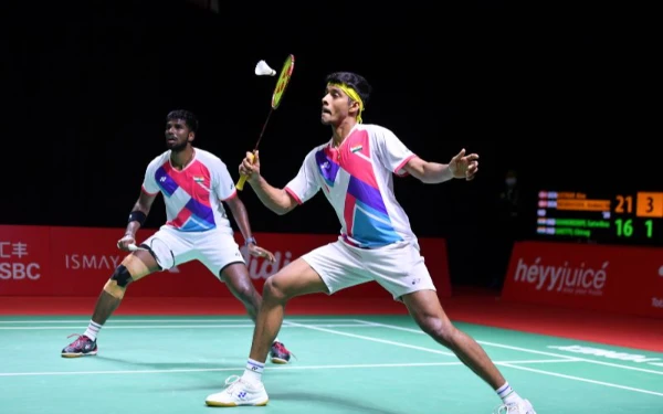 Foto Satwiksairaj Rankireddy/Chirag Shetty (India) maju ke babak semifinal Malaysia Open 2025 bakal ditantang pasangan Korea Selatan.(Foto: PBSI)