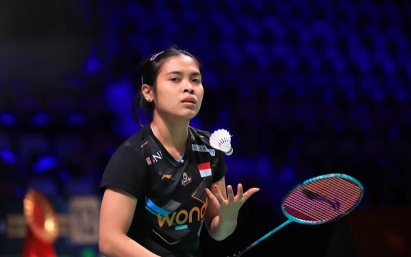 Foto Gregoria Mariska Tunjung tumbang dari Putri KW di babak awal Malaysia Open 2025. (Foto: PBSI)