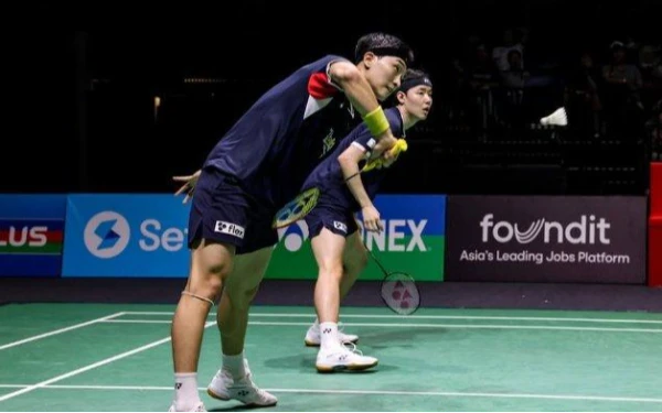 Foto Pasangan  ganda putra Korea Selatan Kim Won-ho/Seo Seung-jae. (Foto: BWF)