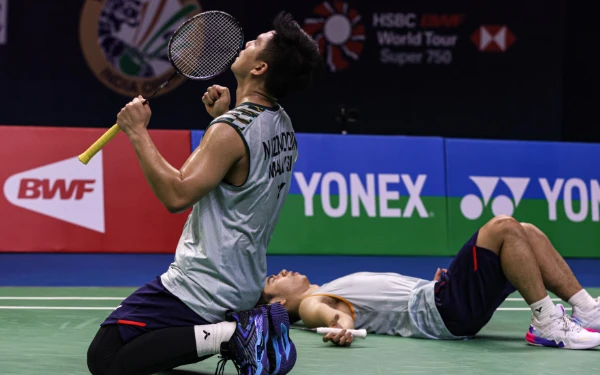 Foto Goh Sze Fei/Nur Izzuddin tampil sebagai juara India Open setelah kandaskan wakil Korea Selatan (Foto: BWF)