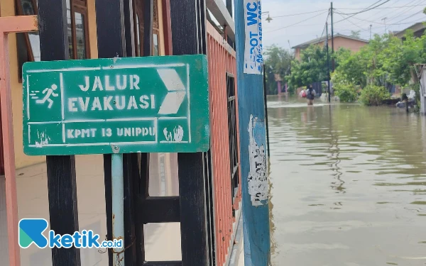 Foto Banjir di Kabupaten Jombang. (Foto: Karimatul Maslahah/Ketik.co.id)