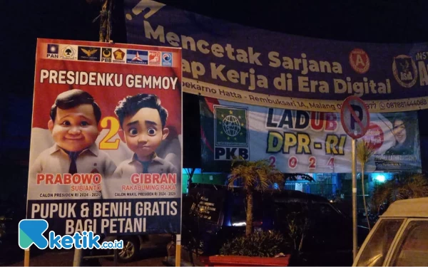 Thumbnail Berita - Hari Pertama Kampanye, Baliho Capres Prabowo 'Gemoy' Bertebaran di Kabupaten Malang