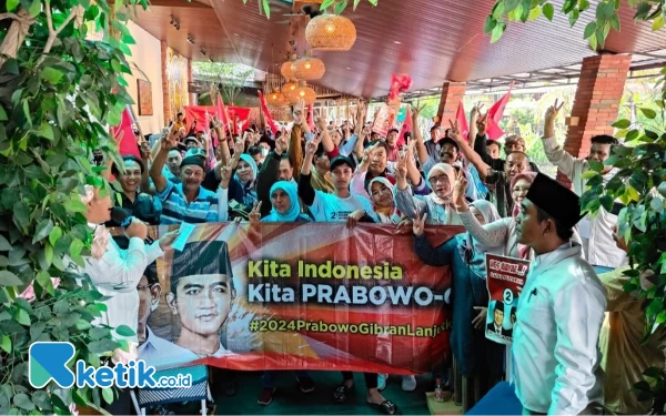 Projo Kabupaten Malang Deklarasi Prabowo-Gibran Menang Satu Putaran