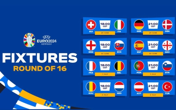 Thumbnail Berita - Euro 2024: Daftar Tim Lolos Babak 16 Besar dan Jadwal Lengkapnya!