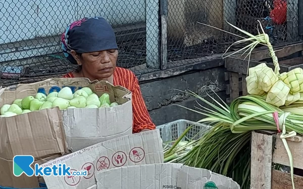 Thumbnail Harga Janur Naik, Pedagang Ketupat Pasrah: Rezeki Sudah Ada yang Atur