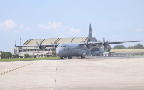 Thumbnail Pesawat Baru C-130J Super Hercules Milik TNI AU Tiba di Tanah Air