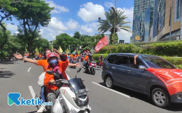 Awas Ribuan Buruh Masuk Kota Surabaya, Cek Pengalihan  Arus Lalu Lintas