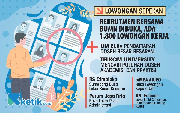 Thumbnail Berita - 8 Lowongan Kerja Sepekan: Rekrutmen Besar-besaran BUMN, UM hingga RS Cimalaka